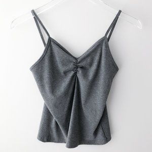 NWOT Ribbed Strappy Cami - Grey